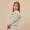 Child Bonpoint Cardigans And Sweaters | Anumati Sweater Multicolored Stripes