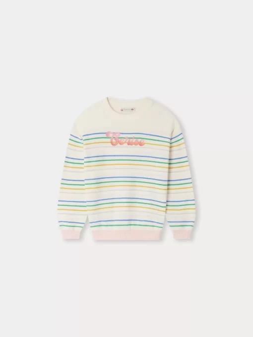 Child Bonpoint Cardigans And Sweaters | Anumati Sweater Multicolored Stripes