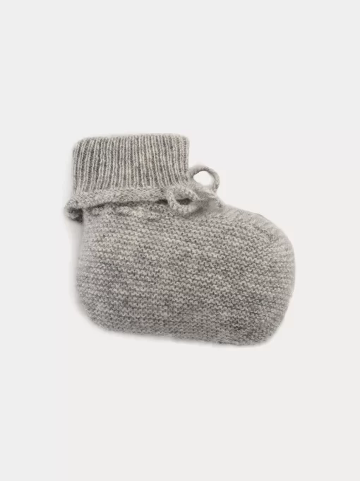 Newborn & Baby Bonpoint Socks And Accessories | Baby Cashmere Booties Heathered Gray