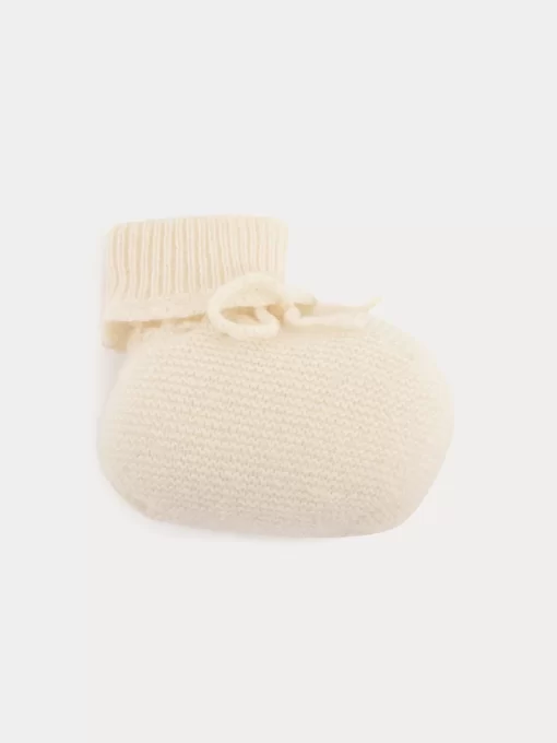 Newborn & Baby Bonpoint Socks And Accessories | Baby Cashmere Booties Milk White