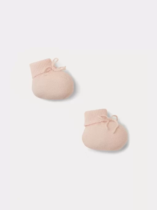 Newborn & Baby Bonpoint Socks And Accessories | Baby Cashmere Booties Pale Pink