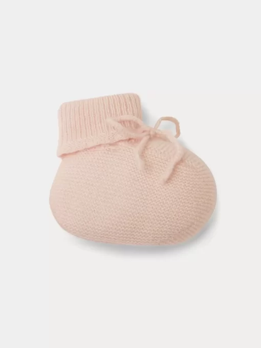 Newborn & Baby Bonpoint Socks And Accessories | Baby Cashmere Booties Pale Pink