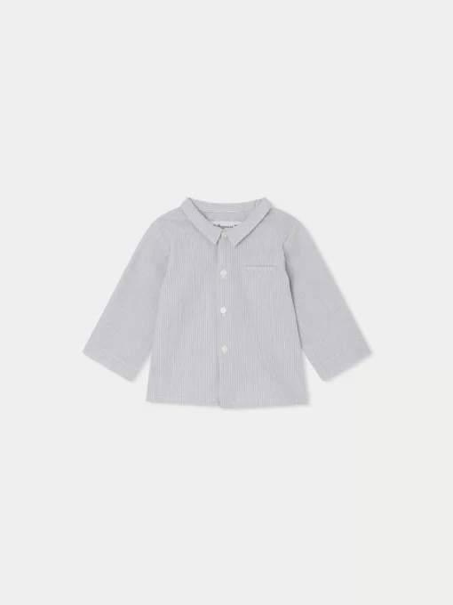 Newborn & Baby Bonpoint Tops | Boubou Shirt Grey Stripes