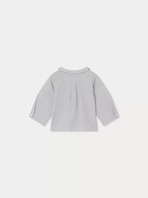 Newborn & Baby Bonpoint Tops | Boubou Shirt Grey Stripes