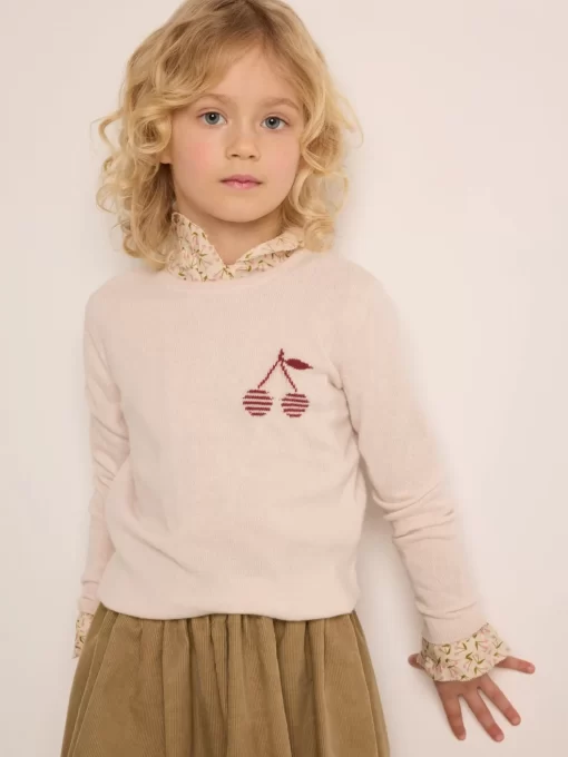 Child Bonpoint Cardigans And Sweaters | Brunelle Sweater Pale Pink