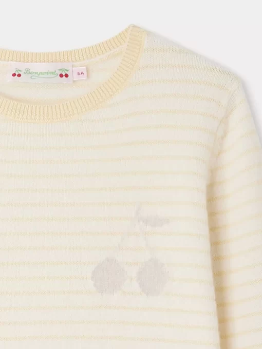 Child Bonpoint Cardigans And Sweaters | Brunelle Sweater Pale Yellow