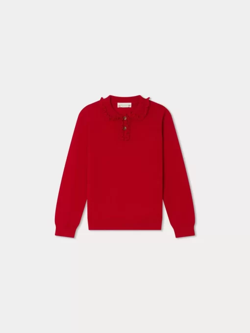 Child Bonpoint Cardigans And Sweaters | Brynja Sweater Poppy Red