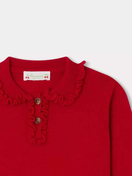 Child Bonpoint Cardigans And Sweaters | Brynja Sweater Poppy Red