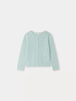 Child Bonpoint Cardigans And Sweaters | Cardigan Cherry Vert Celadon