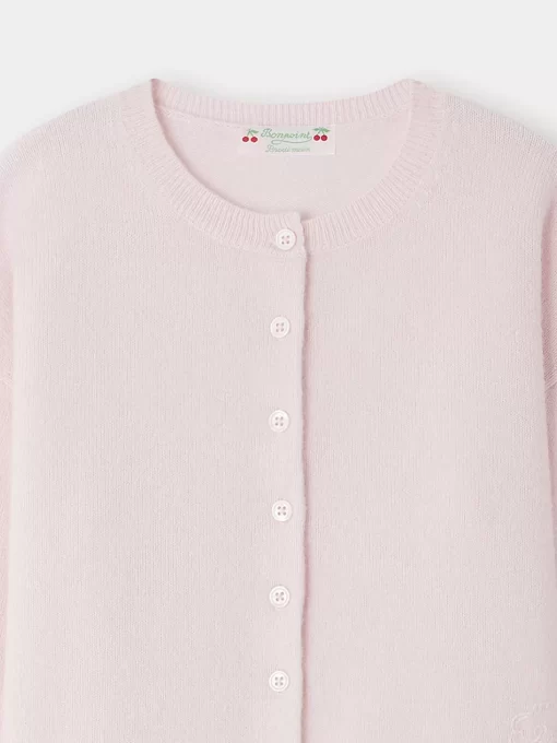 Child Bonpoint Cardigans And Sweaters | Cardigan Fabara Rose Petale