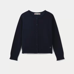 Child Bonpoint Cardigans And Sweaters | Cashmere Cardigan Navy Blue