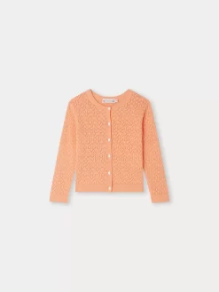 Child Bonpoint Cardigans And Sweaters | Cherry Cardigan Apricot