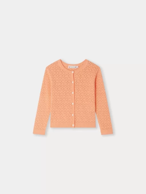 Child Bonpoint Cardigans And Sweaters | Cherry Cardigan Apricot