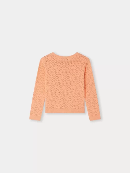 Child Bonpoint Cardigans And Sweaters | Cherry Cardigan Apricot