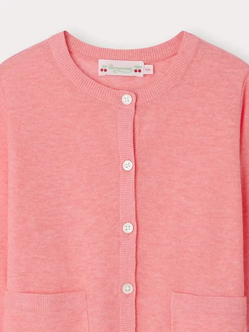 Child Bonpoint Cardigans And Sweaters | Clarisse Cardigan Pink Blush