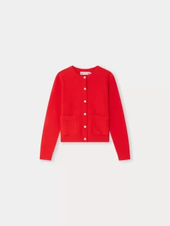 Child Bonpoint Cardigans And Sweaters | Clarisse Cardigan Poppy Red