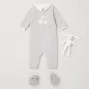 Newborn & Baby Bonpoint Sets And Jumpsuits | Combinaison Tilouana Gris Chine Clair