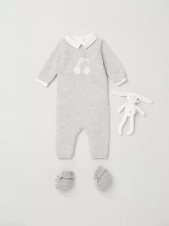 Newborn & Baby Bonpoint Sets And Jumpsuits | Combinaison Tilouana Gris Chine Clair