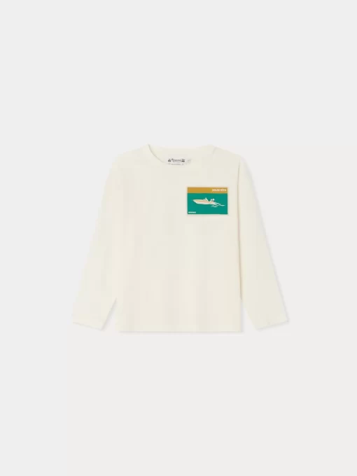 Child Bonpoint Tops | Daan T-Shirt Milk White