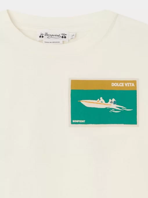 Child Bonpoint Tops | Daan T-Shirt Milk White