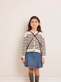 Child Bonpoint Cardigans And Sweaters | Demy Cardigan Navy Stripes