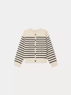 Child Bonpoint Cardigans And Sweaters | Demy Cardigan Navy Stripes