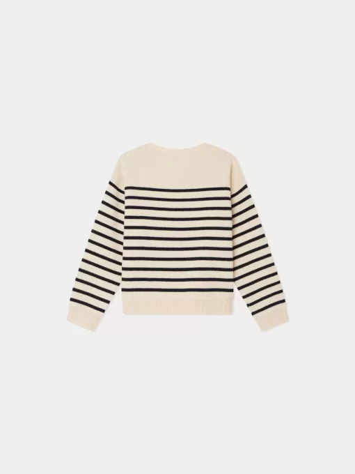 Child Bonpoint Cardigans And Sweaters | Demy Cardigan Navy Stripes