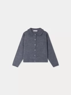 Child Bonpoint Cardigans And Sweaters | Diana Cardigan Medium Heathered Gray