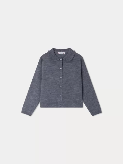 Child Bonpoint Cardigans And Sweaters | Diana Cardigan Medium Heathered Gray