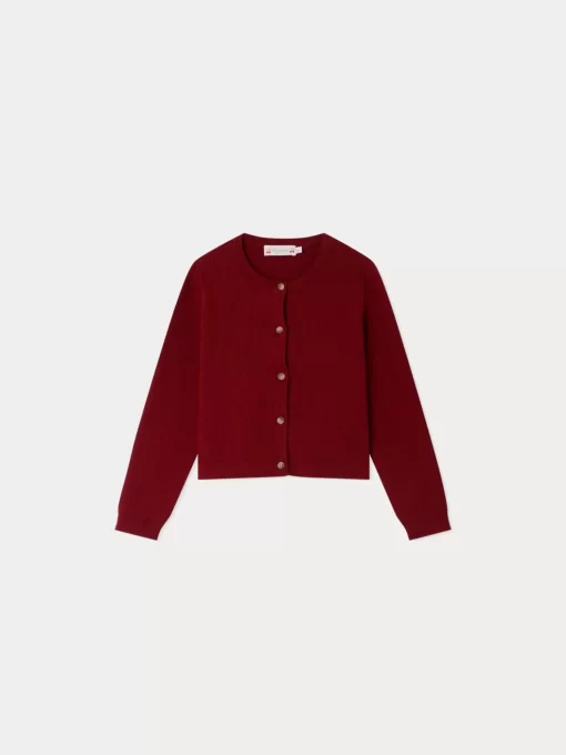 Child Bonpoint Cardigans And Sweaters | Diva Cardigan Burgundy