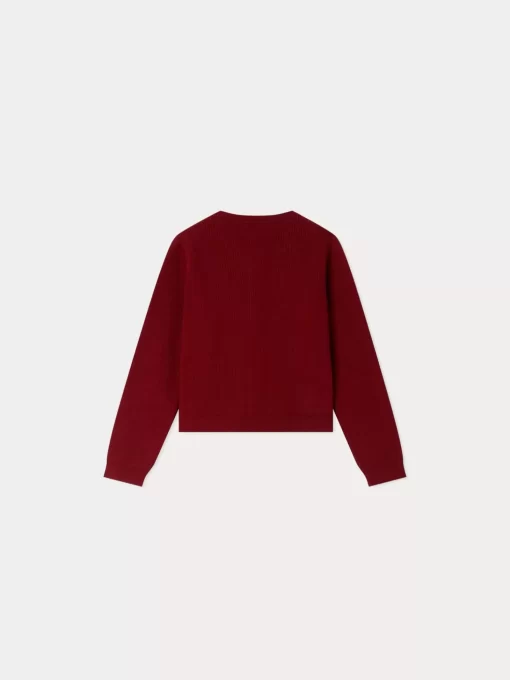 Child Bonpoint Cardigans And Sweaters | Diva Cardigan Burgundy