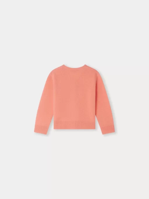 Child Bonpoint Cardigans And Sweaters | Divine Cardigan Silkscreen Coral