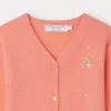 Child Bonpoint Cardigans And Sweaters | Divine Cardigan Silkscreen Coral