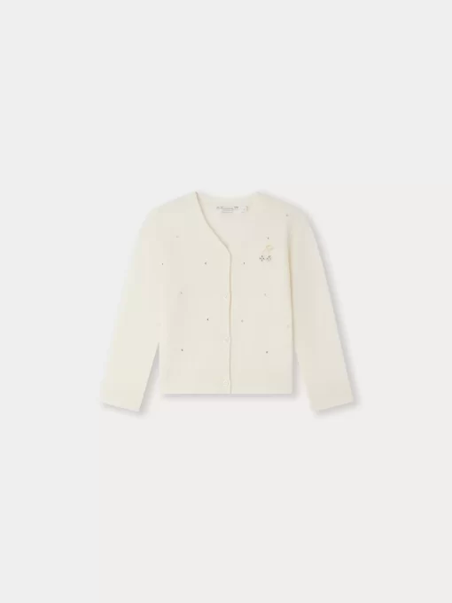 Child Bonpoint Cardigans And Sweaters | Divine Cardigan White Milk