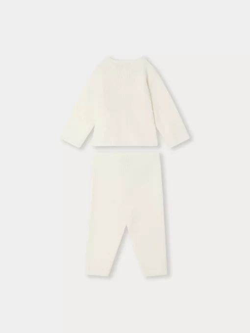 Newborn & Baby Bonpoint Sets And Jumpsuits | Ensemble Clarence Blanc Lait