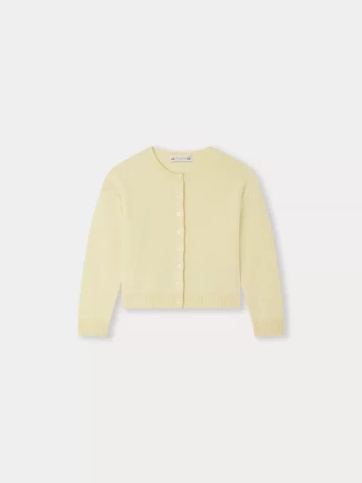 Child Bonpoint Cardigans And Sweaters | Fabara Cardigan Light Yellow