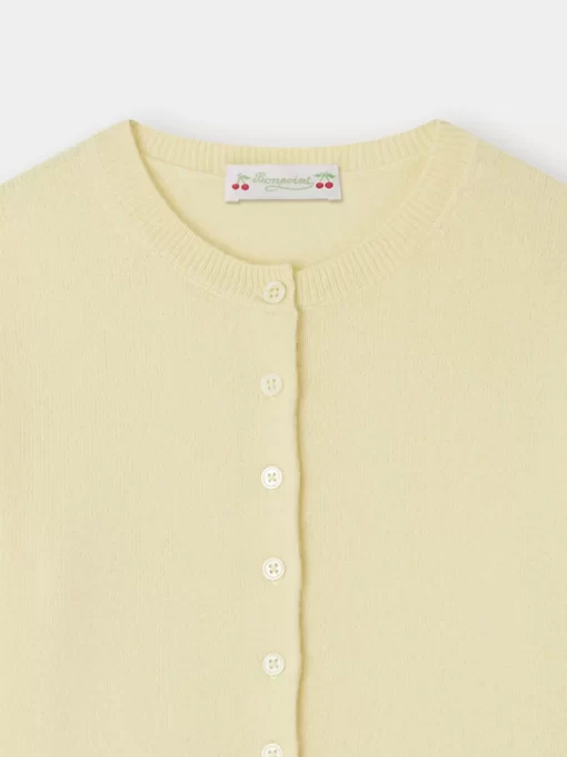 Child Bonpoint Cardigans And Sweaters | Fabara Cardigan Light Yellow