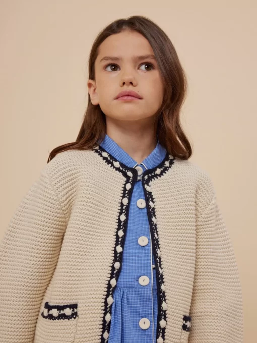 Child Bonpoint Cardigans And Sweaters | Fanette Cardigan Ecru