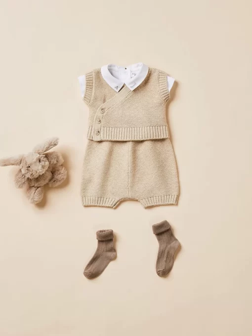 Newborn & Baby Bonpoint Sets And Jumpsuits | Foe Set Ecru