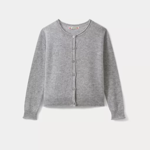 Child Bonpoint Cardigans And Sweaters | Heathered Gray Cardigan