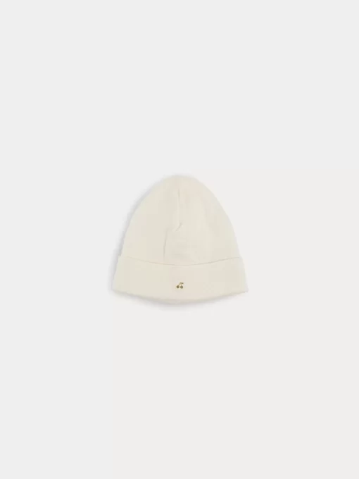 Newborn & Baby Bonpoint Socks And Accessories | Organic Cotton Baby Hat Milk White