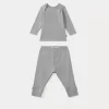 Newborn & Baby Bonpoint Sets And Jumpsuits | Pebio Set Heathered Gray