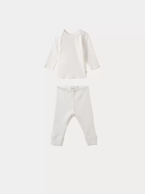 Newborn & Baby Bonpoint Sets And Jumpsuits | Pebio Set Milk White