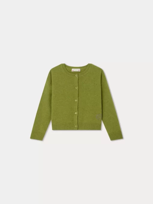 Child Bonpoint Cardigans And Sweaters | Tabara Cardigan Green