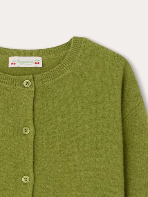 Child Bonpoint Cardigans And Sweaters | Tabara Cardigan Green