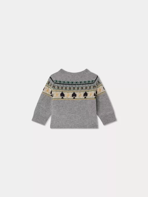 Newborn & Baby Bonpoint Sweaters And Cardigans | Tahiel Cardigan Grey-Blue Multicolored