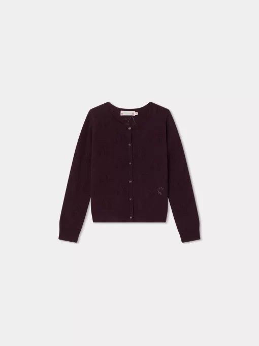 Child Bonpoint Cardigans And Sweaters | Thindra Cardigan Grape