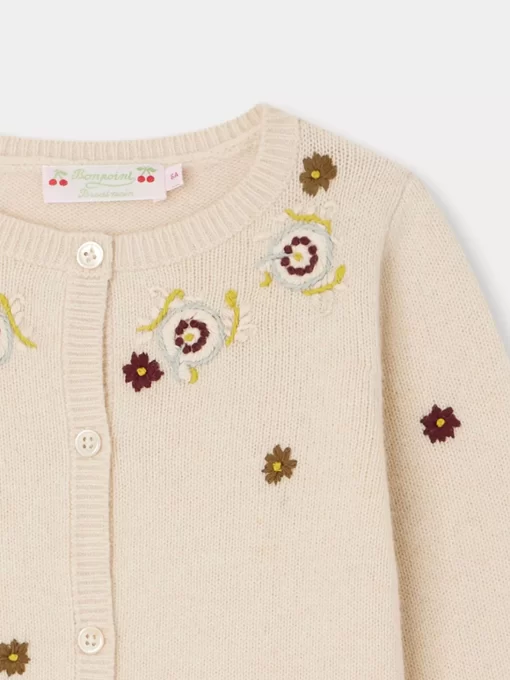 Child Bonpoint Cardigans And Sweaters | Toesie Cardigan Vanilla